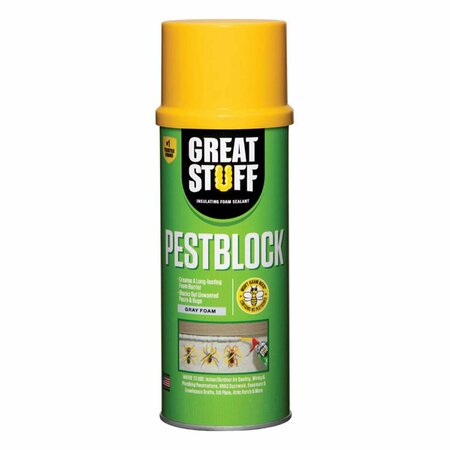 GREAT STUFF Pestblock Gray Polyurethane Foam Insulating Sealant, 12 oz GR6229